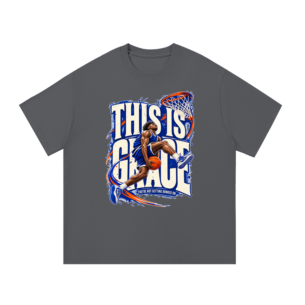THIS IS GRACE YOU'RE NO GETTING DUNKED ON ( MARK 1:15 IS ON HIS SHOES ) T-Shirt