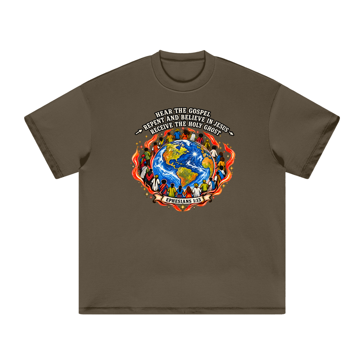 Hear the Gospel > repent and believe in Jesus > Receive the Holy Ghost T-Shirt