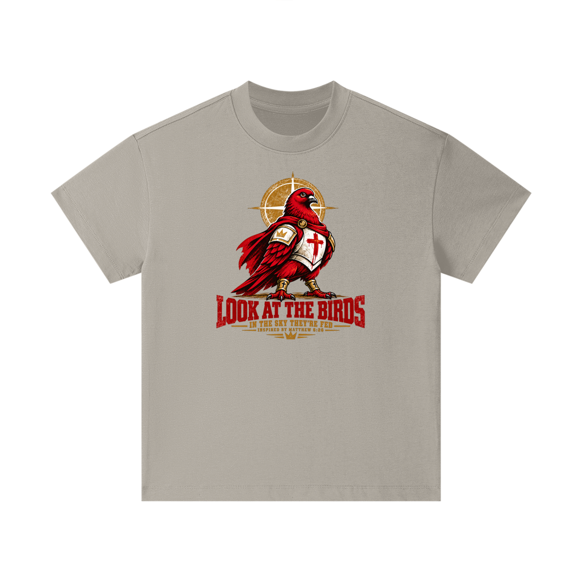 LOOK AT THE BIRDS IN THE SKY THEY'RE FED INSPIRED BY MATTHEW 6:26 Kids T-Shirt