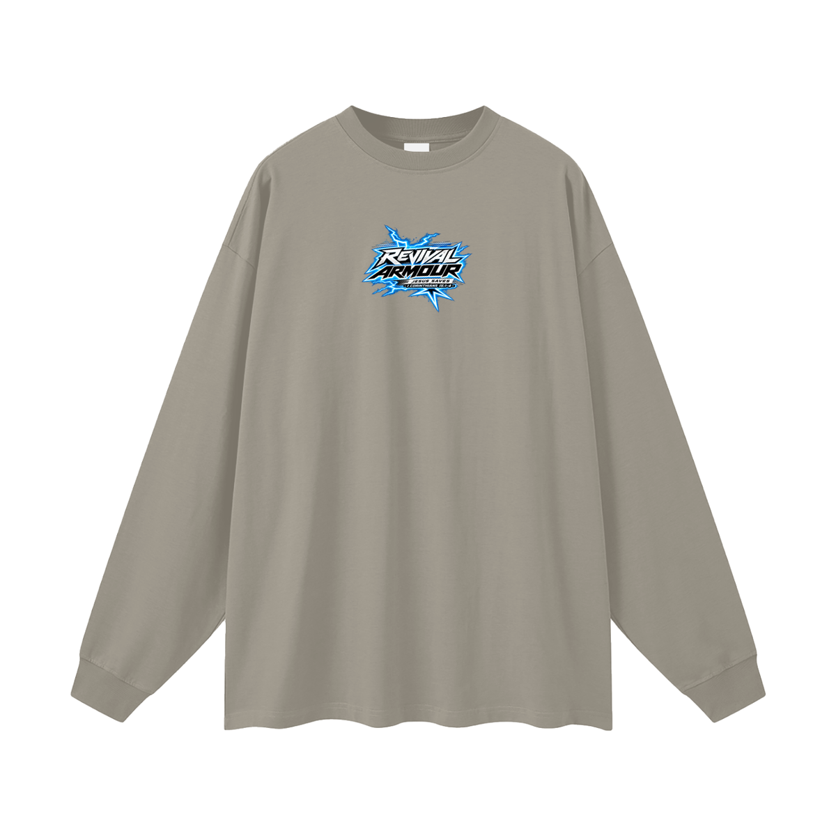 REVIVAL ARMOUR JESUS SAVES -1 CORINTHIANS 15:1-4- Long Sleeve T-Shirt