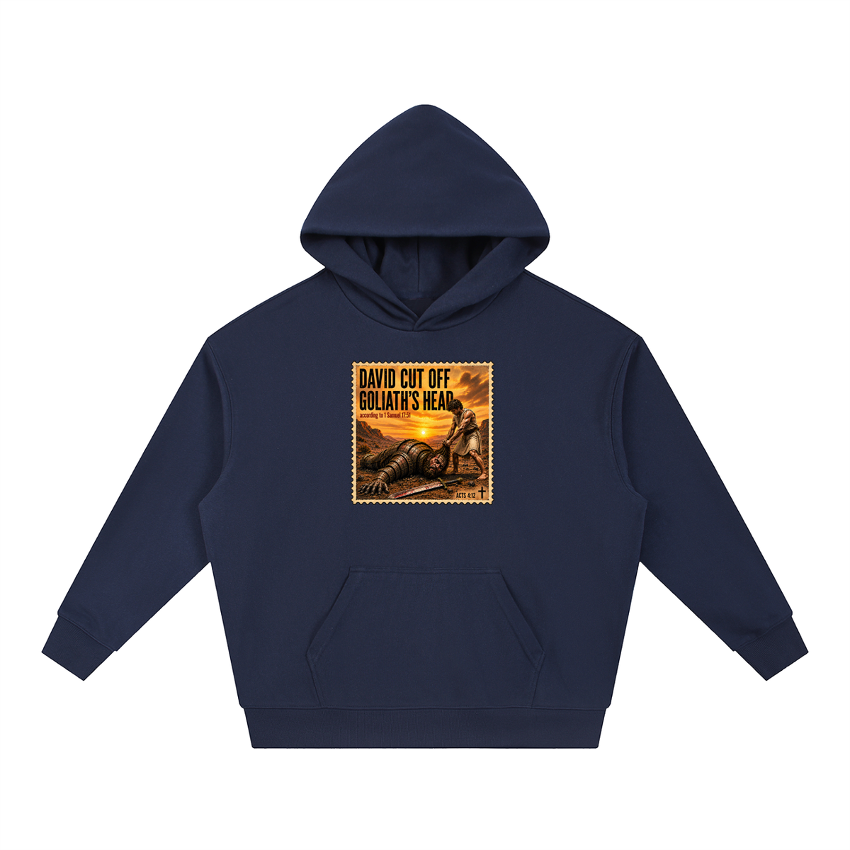 David cut off Goliath's head according to 1 Samuel 17:51 Hoodie