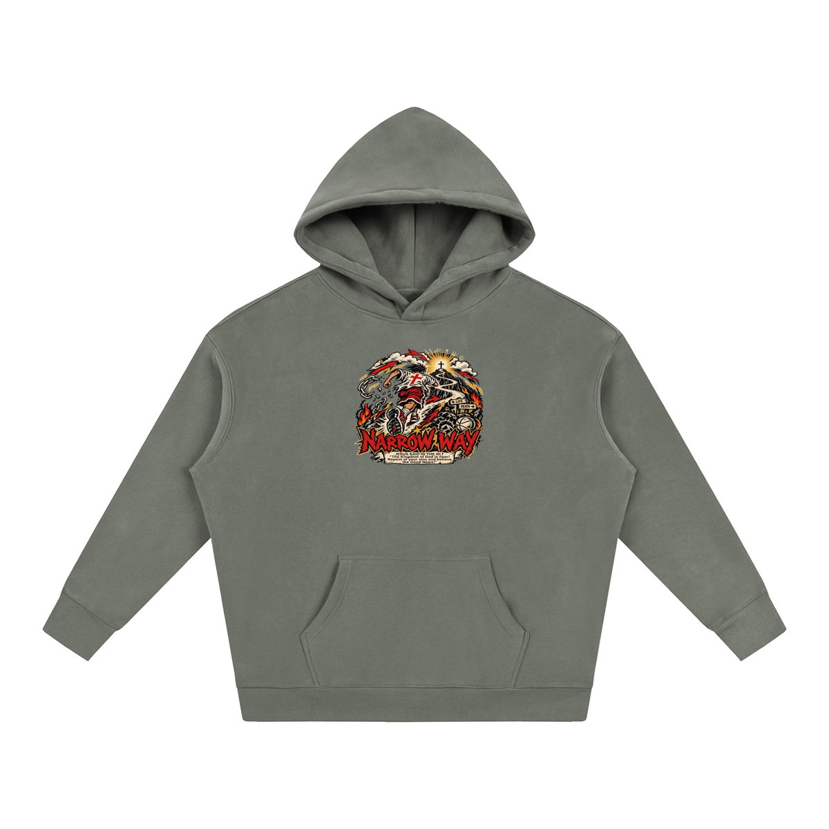 NARROW WAY JESUS SAID IN NLT "The kingdom of God is near! Repent of your sins and believe the Good News!" Hoodie