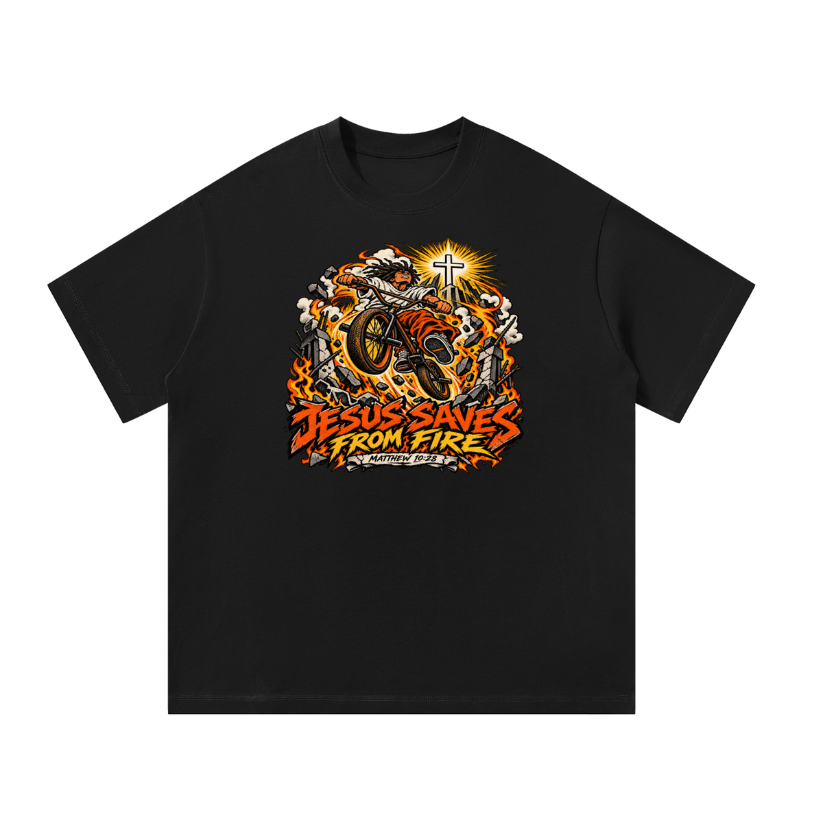 JESUS SAVES FROM FIRE T-Shirt