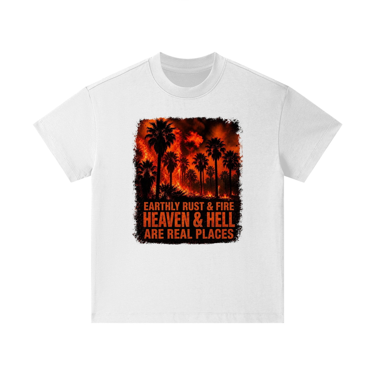 EARTHLY RUST & FIRE HEAVEN & HELL ARE REAL PLACES Kids T-Shirt
