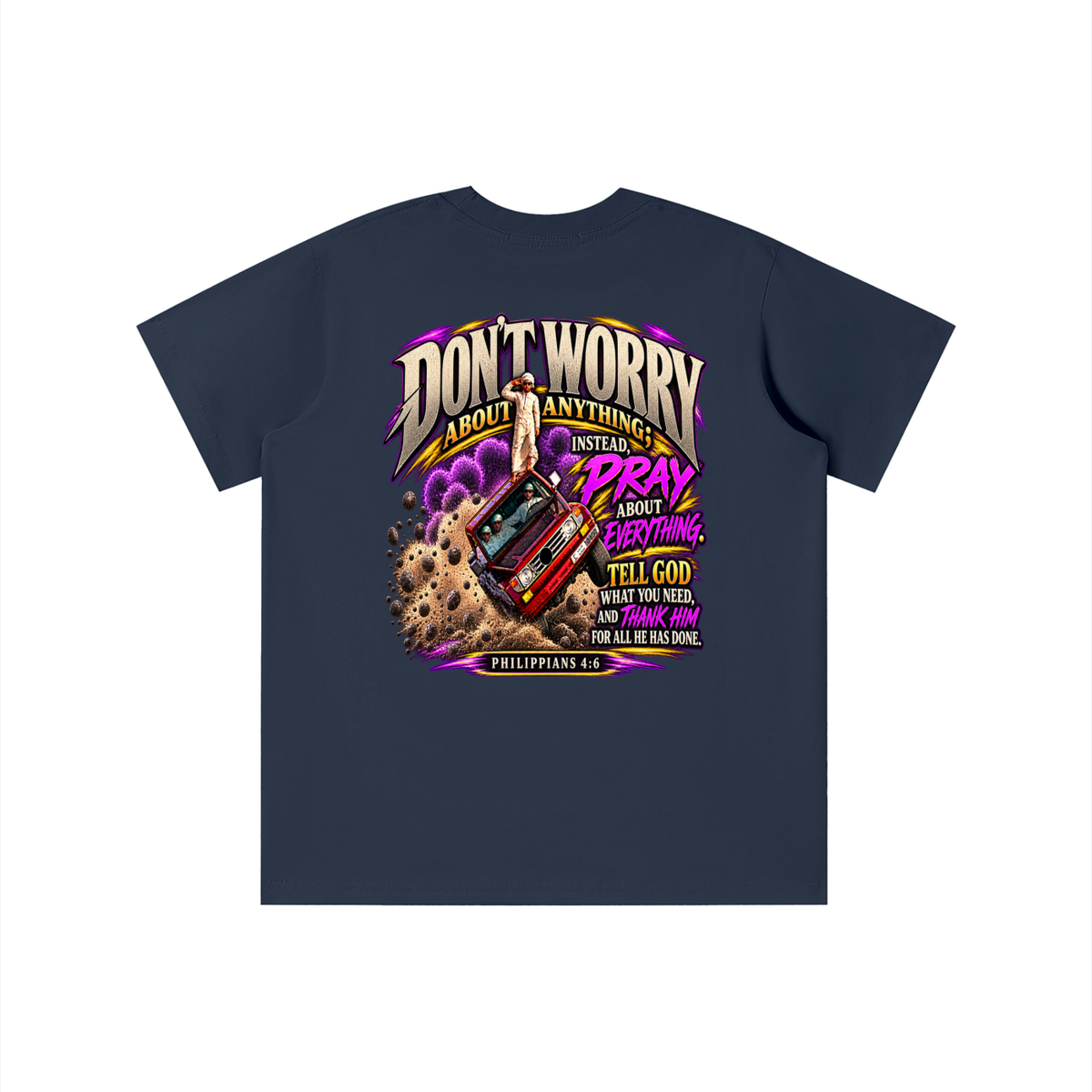 PHILIPPIANS 4:6 NLT youth T-shirt