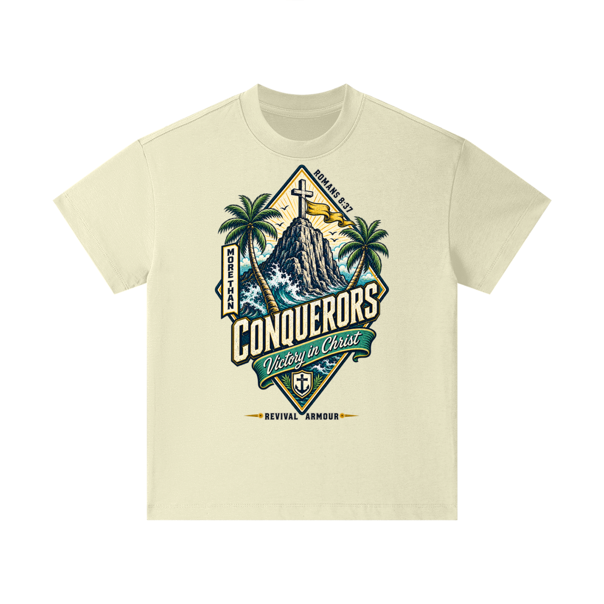 More than conquerors victory in Christ Kids T-Shirt