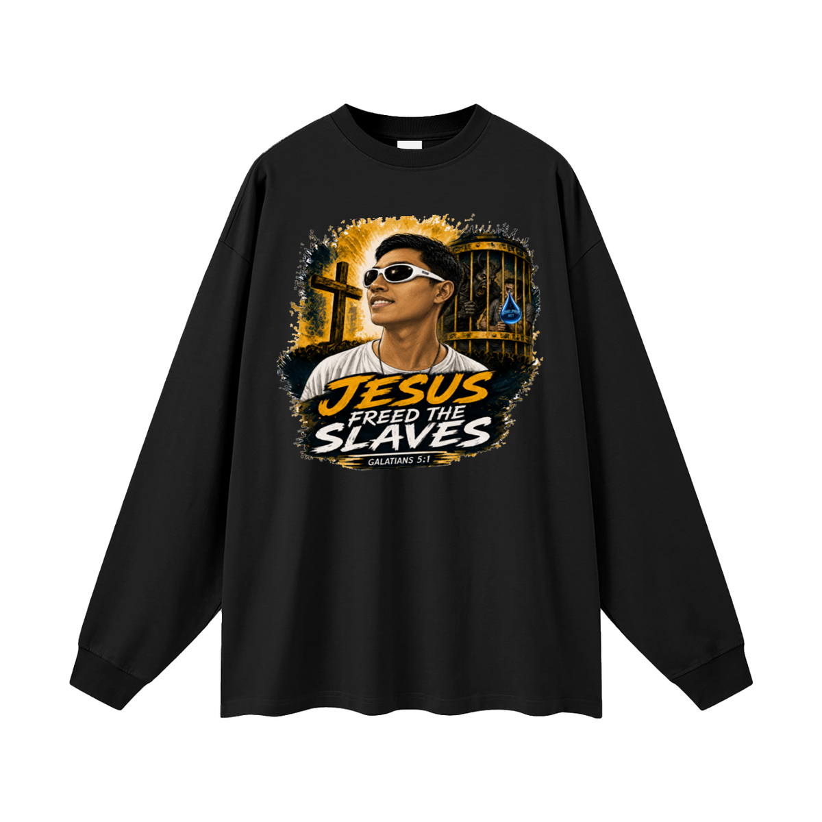 Jesus freed the slaves Long Sleeve T-Shirt