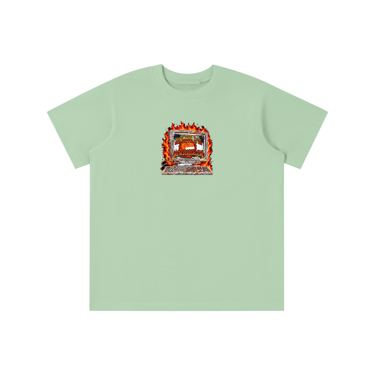 ACCORDING TO REVELATION 22:15, DOGS DON'T GO TO THE NEW JERUSALEM youth T-shirt