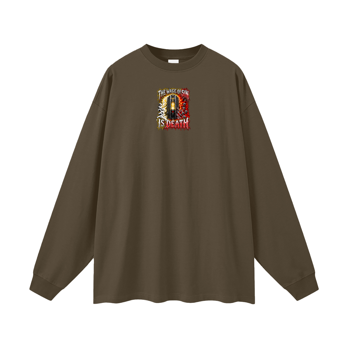 THE WAGE OF SIN IS DEATH WORKOUT YOUR SALVATION WITH FEAR & TREMBLING Long Sleeve T-Shirt