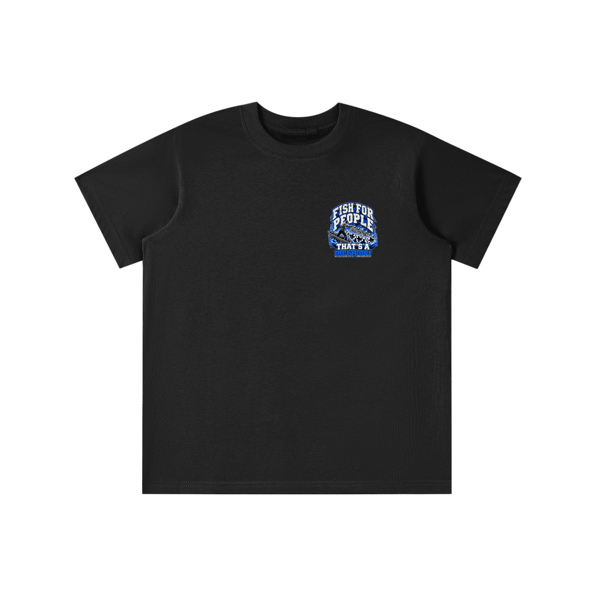 FISH FOR PEOPLE THAT'S A metaphor AND YOU COULD LEARN HOW TO CAST OUT DEMONS ON MICHAELJPHELPS.COM youth T-shirt