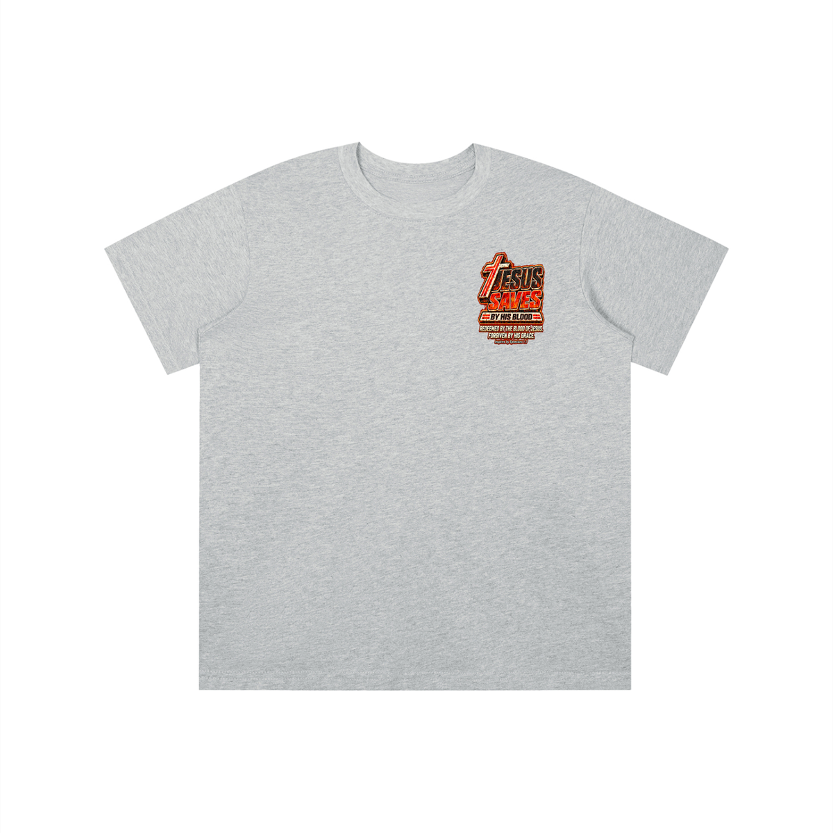 JESUS SAVES BY HIS BLOOD REDEEMED BY THE BLOOD OF JESUS. FORGIVEN BY HIS GRACE. Inspired by Ephesians 1:7 youth T-shirt