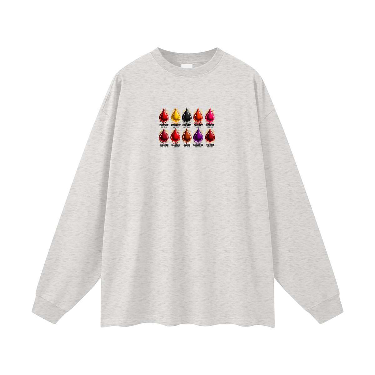 10 BLOOD LOGOS Long Sleeve T-Shirt
