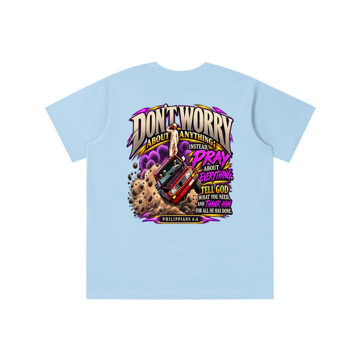 PHILIPPIANS 4:6 NLT youth T-shirt