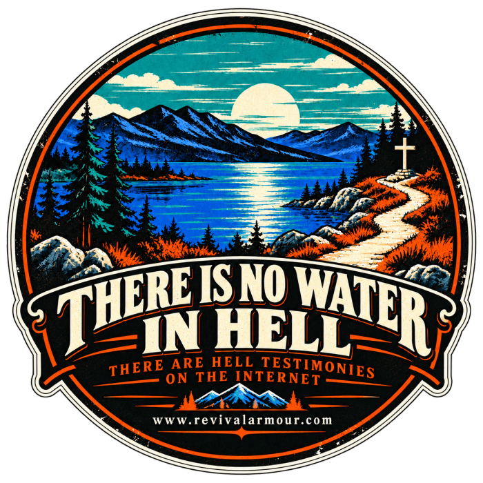 THERE IS NO WATER IN HELL THERE ARE HELL TESTIMONIES ON THE INTERNET www.revivalarmour.com Hoodie
