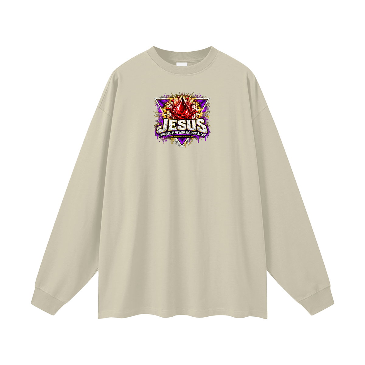 JESUS PURCHASED ME WITH HIS OWN BLOOD INSPIRED BY ACTS 20:28 Long Sleeve T-Shirt