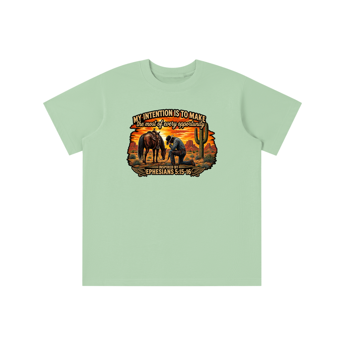 MY INTENTION IS TO MAKE THE MOST OF EVERY OPPORTUNITY INSPIRED BY EPHESIANS 5:15-16 youth T-shirt