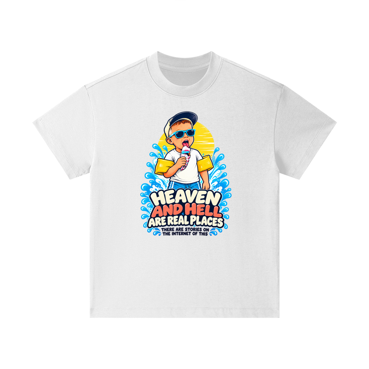 HEAVEN AND HELL ARE REAL PLACES THERE ARE STORIES ON THE INTERNET OF THIS Kids T-Shirt