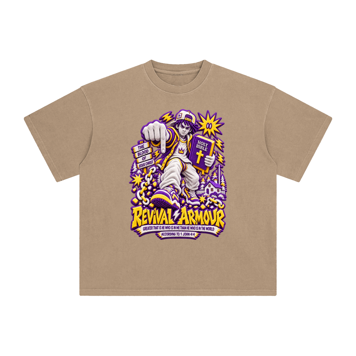 GREATER THAT IS HE WHO IS IN ME THAN WHO IS IN THE WORLD ACCORDING TO 1 JOHN 4:4 T-Shirt