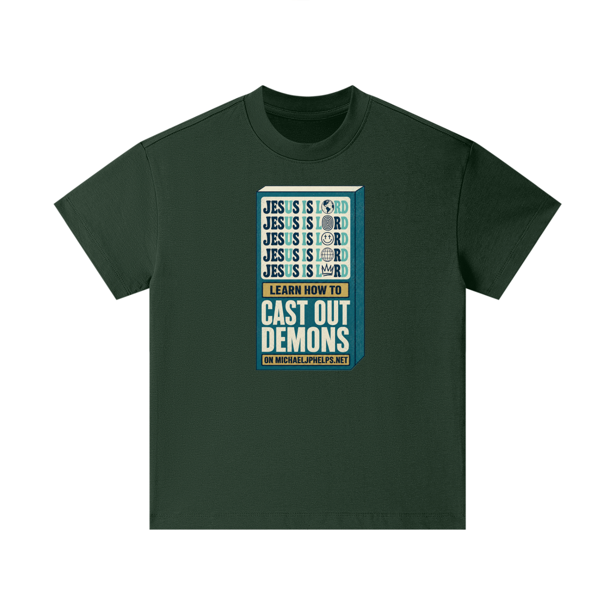 Jesus is Lord 5x Learn how to cast out demons on MICHAELJPHELPS.NET Kids T-Shirt