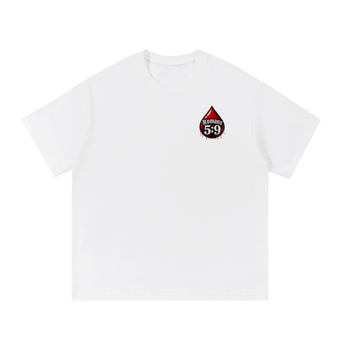 Romans 5:9 blood emoji T-Shirt