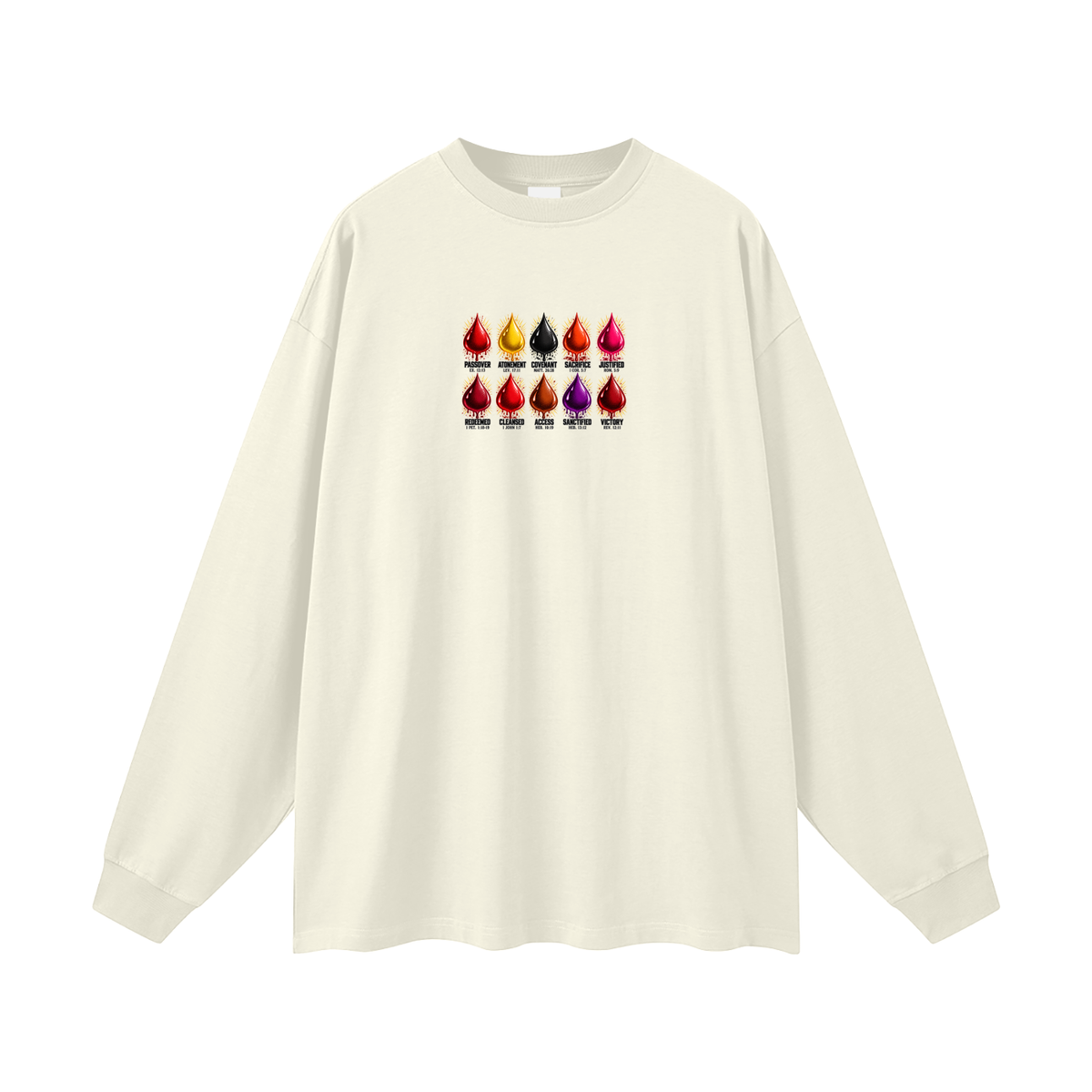 10 BLOOD LOGOS Long Sleeve T-Shirt