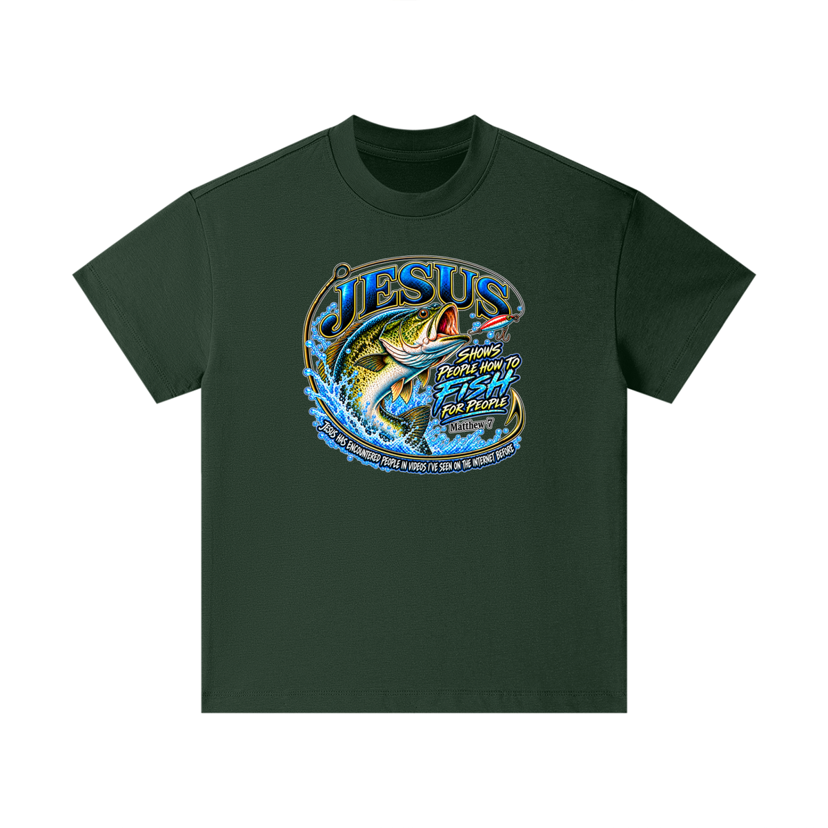 JESUS SHOWS PEOPLE HOW TO FISH FOR PEOPLE _ Matthew 7 Kids T-Shirt