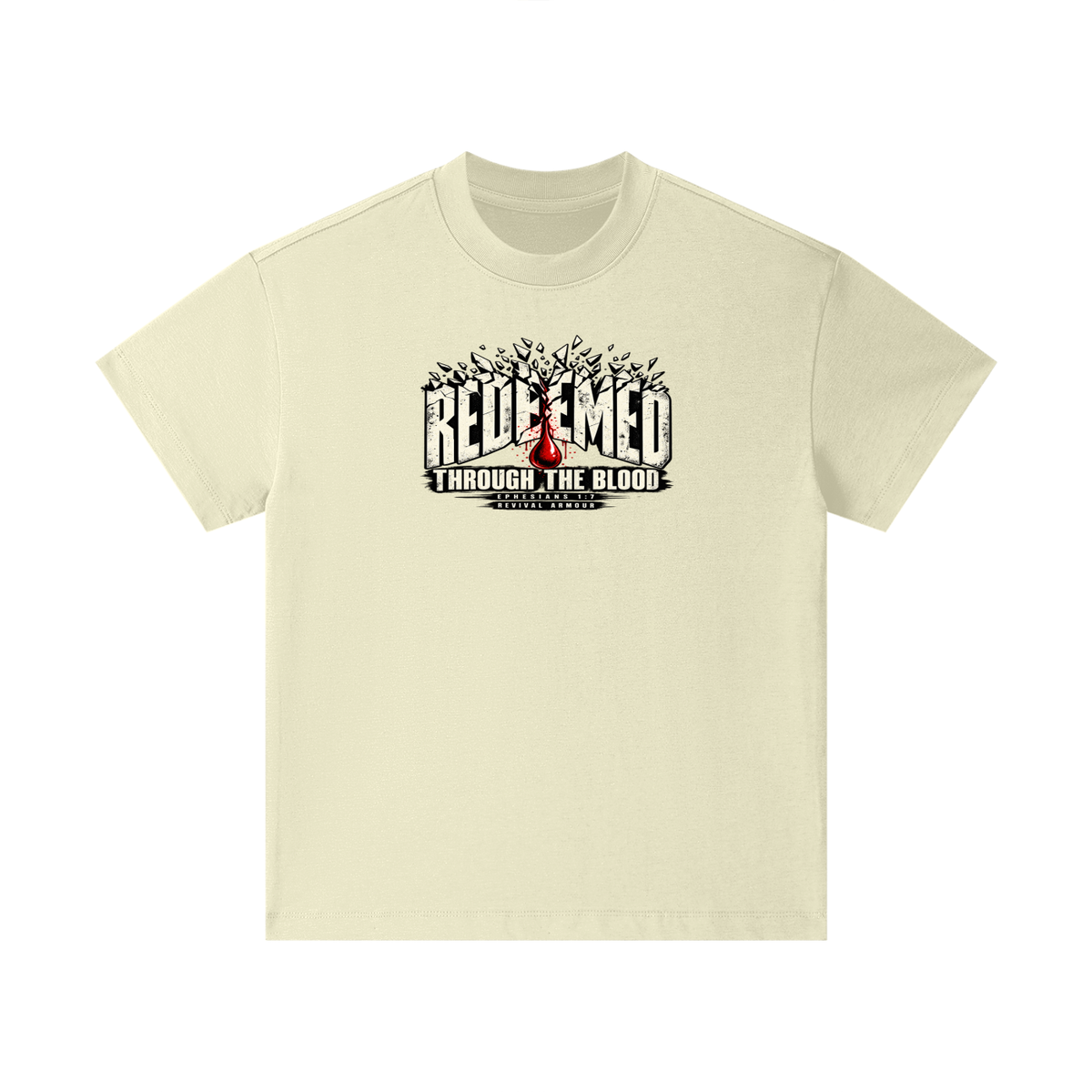 REDEEMED THROUGH THE BLOOD - EPHESIANS 1:7 - Kids T-Shirt