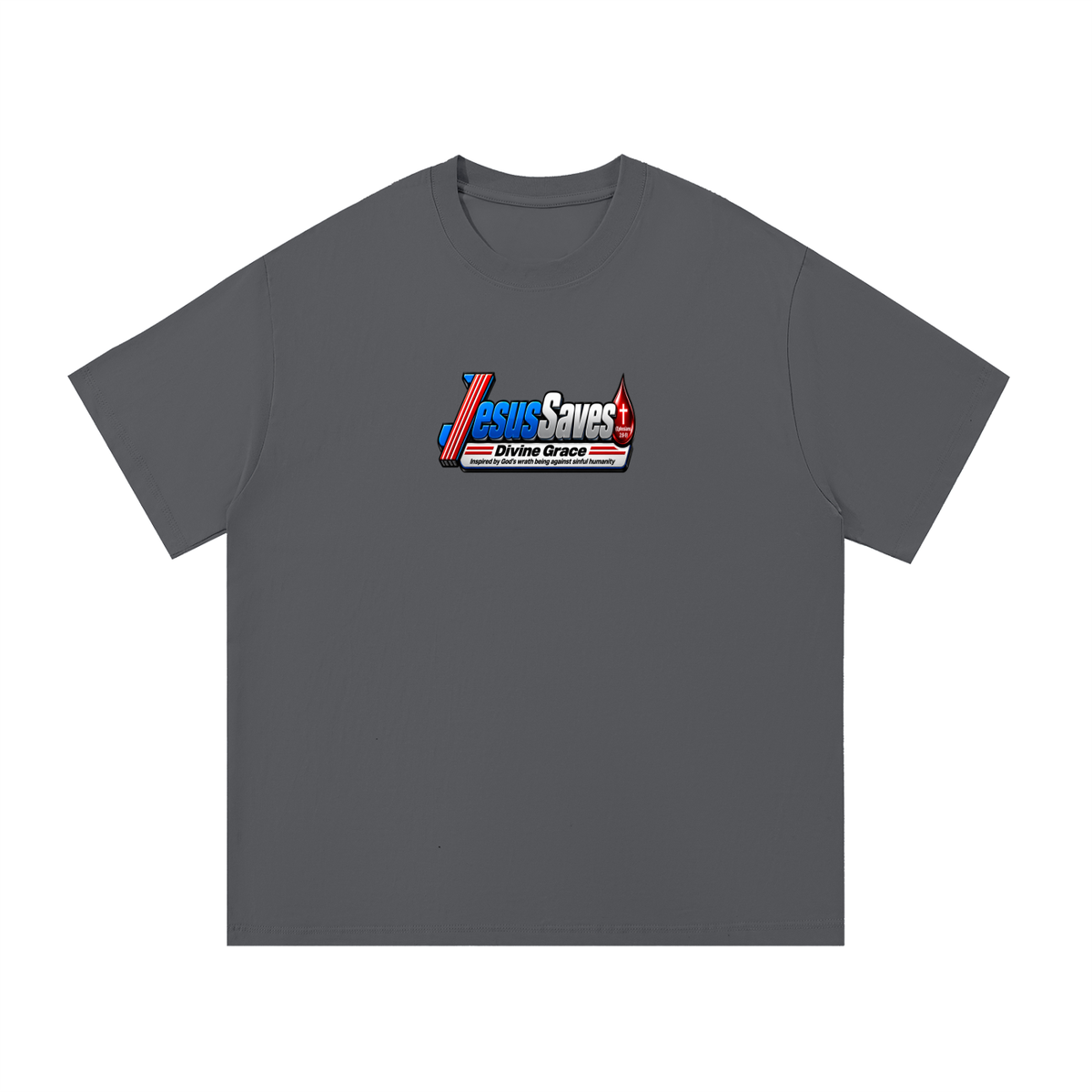 JESUS SVAES (EPHESIANS 2:8-9) DIVINE GRACE INSPIRED BY GOD'S WRATH BEING AGAINST SINFUL HUMANITY T-Shirt