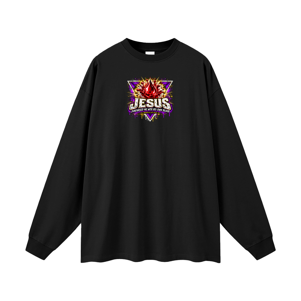 JESUS PURCHASED ME WITH HIS OWN BLOOD INSPIRED BY ACTS 20:28 Long Sleeve T-Shirt