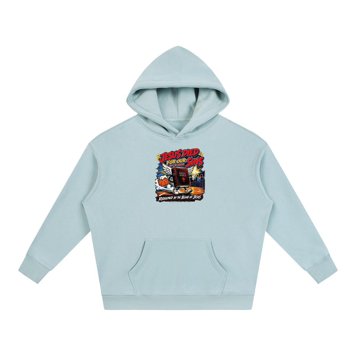 Jesus died for our sins that's the gospel redeemed by the blood of Jesus 1 Corinthians 15:1-3 . 1 John 1:7 Hoodie