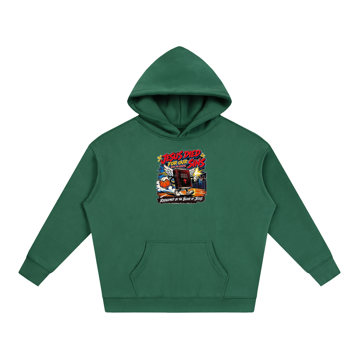 Jesus died for our sins that's the gospel redeemed by the blood of Jesus 1 Corinthians 15:1-3 . 1 John 1:7 Hoodie