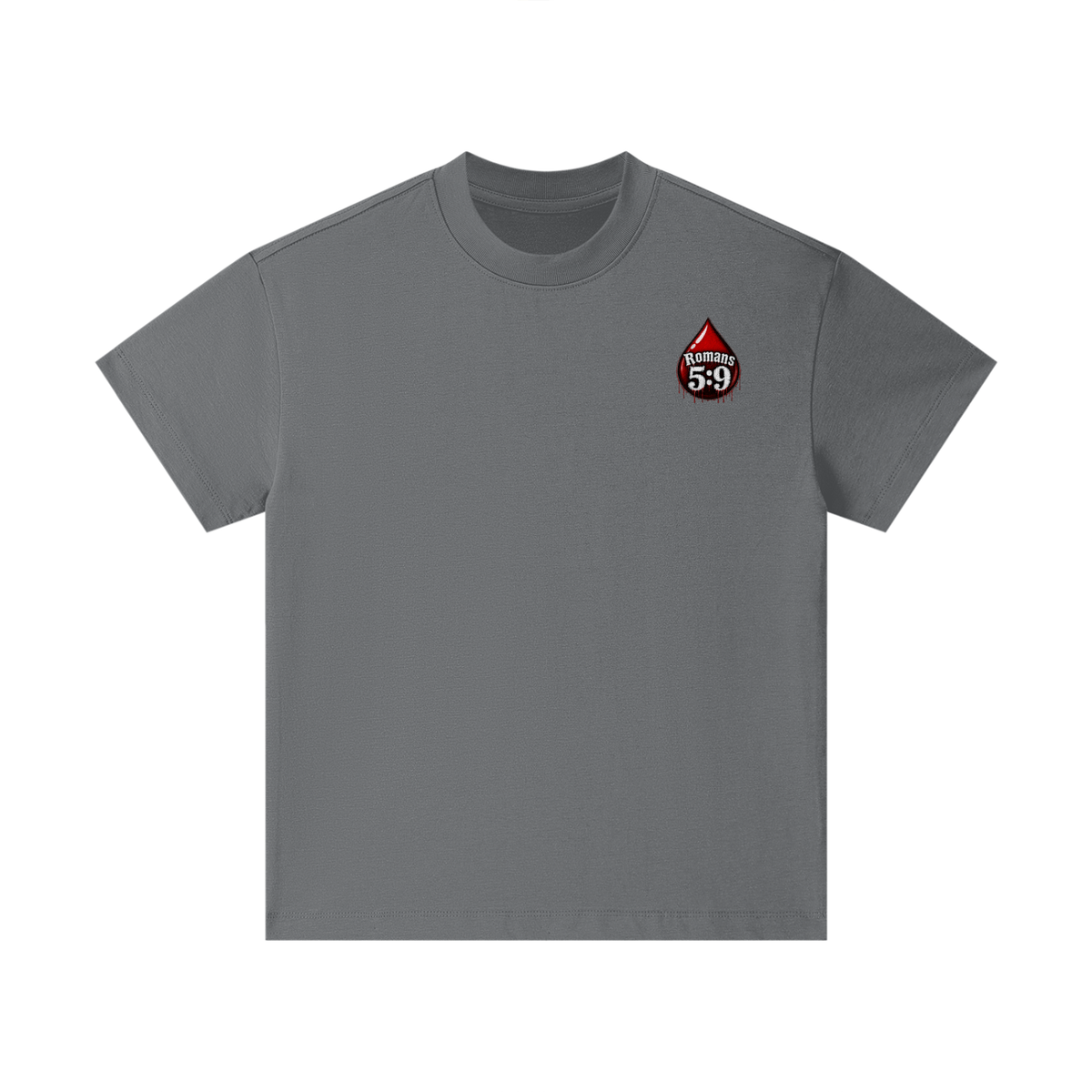 Romans 5:9 blood emoji Kids T-Shirt