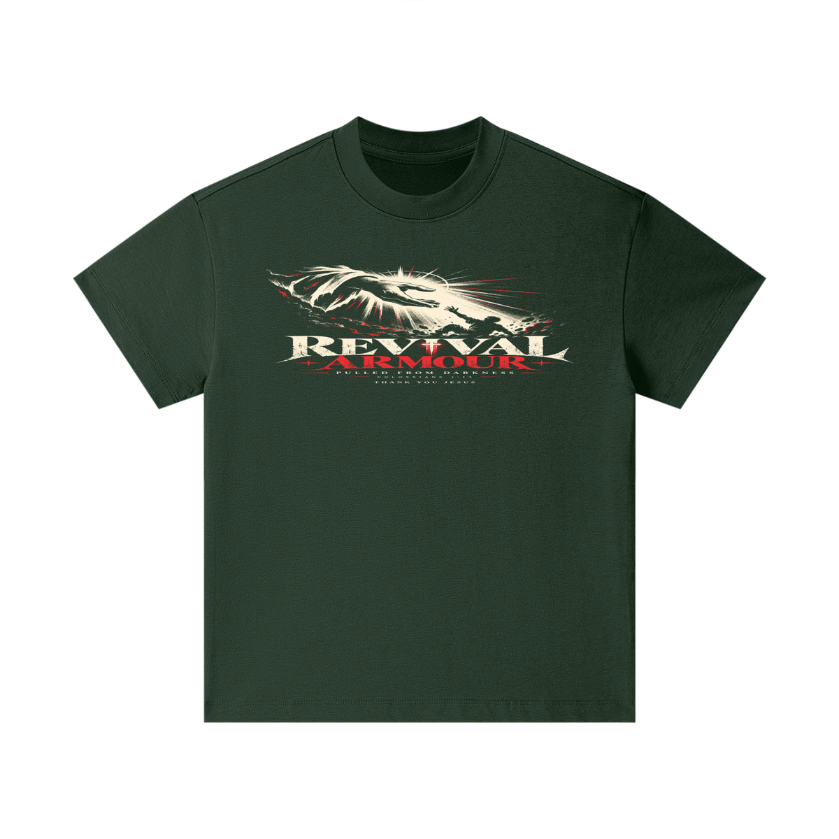 REVIVAL ARMOUR -PULLED FROM DARKNESS- -1 COLOSSIANS 1:13- THANK YOU JESUS Kids T-Shirt