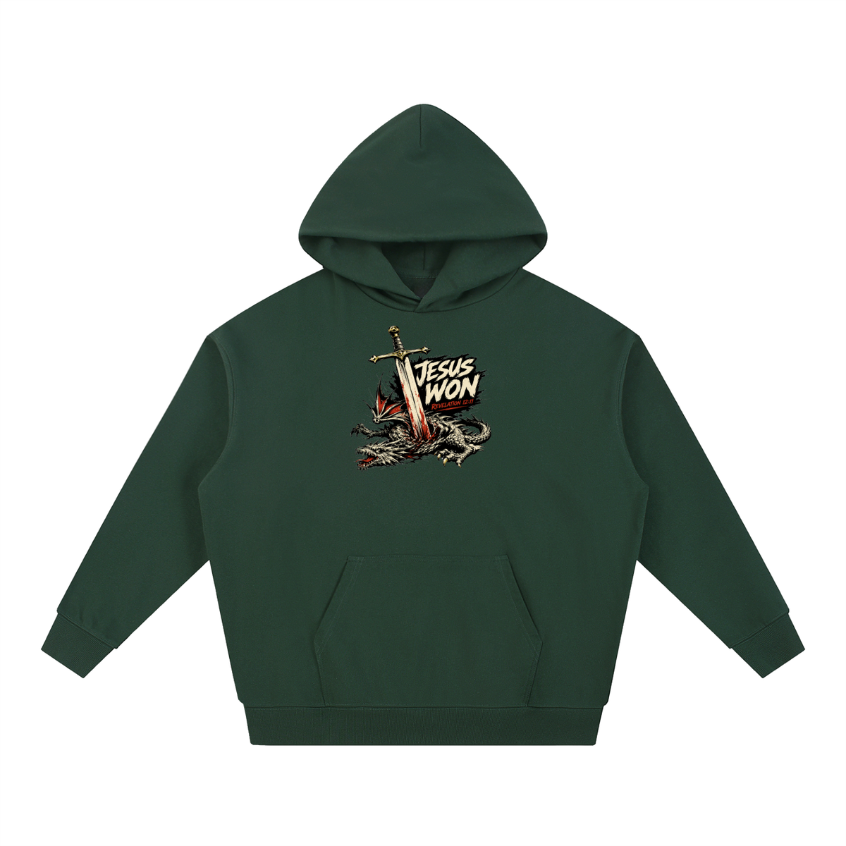 Jesus Won Revelation 12:11 Hoodie