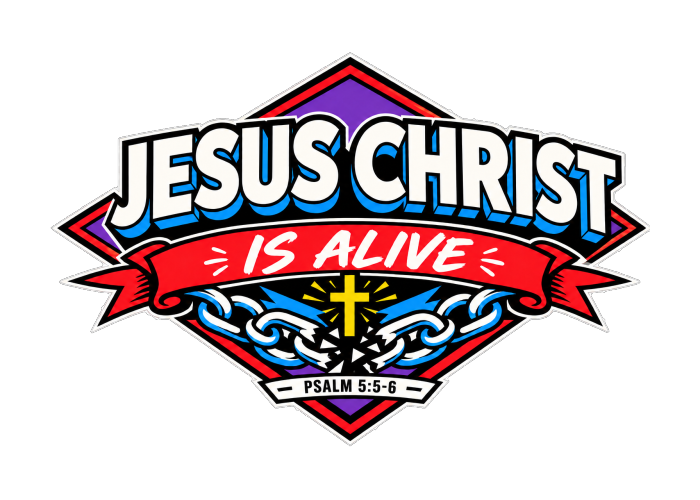 JESUS CHRIST IS ALIVE - PSALM 5:5-6 - T-Shirt
