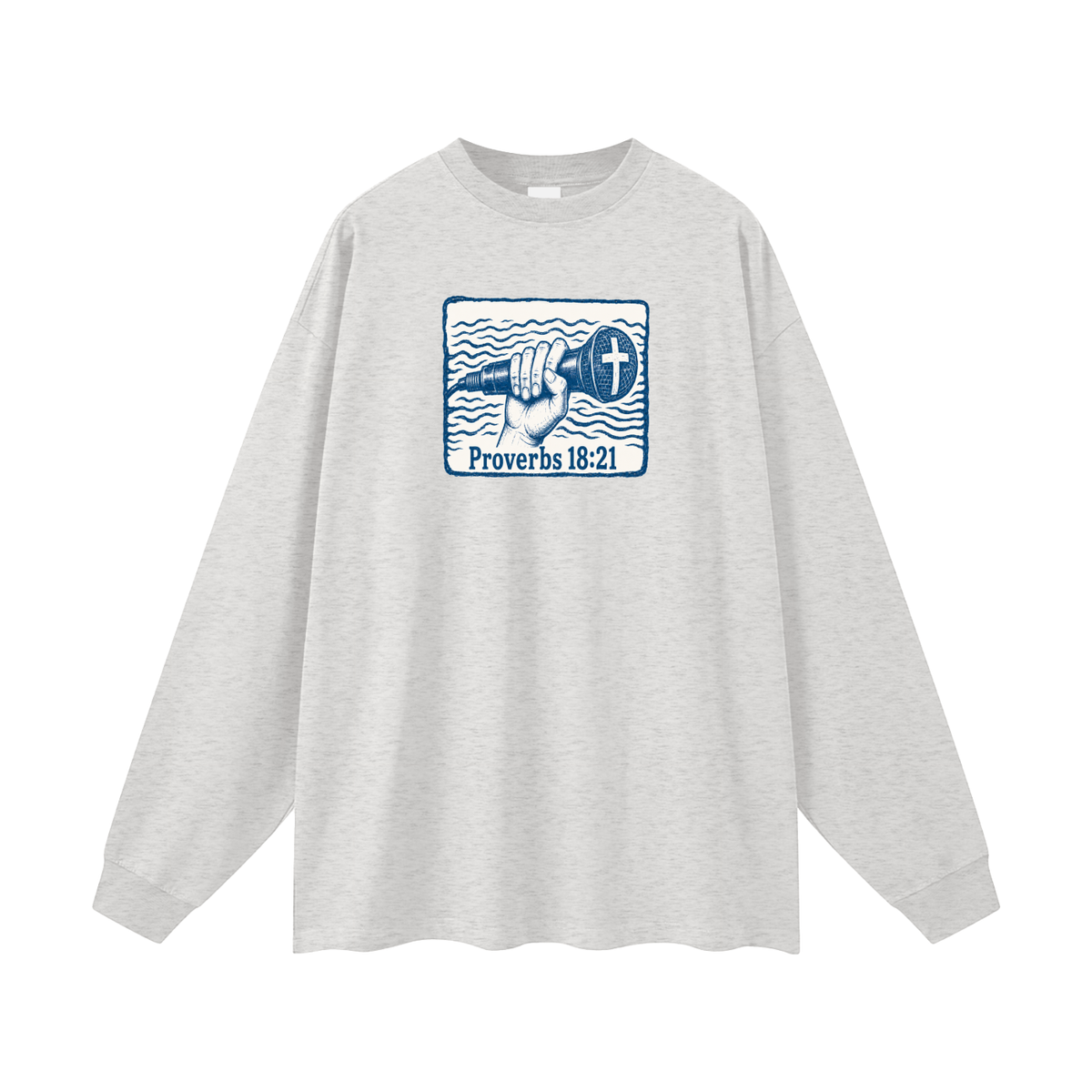 Proverbs 18:21 mic Long Sleeve T-Shirt