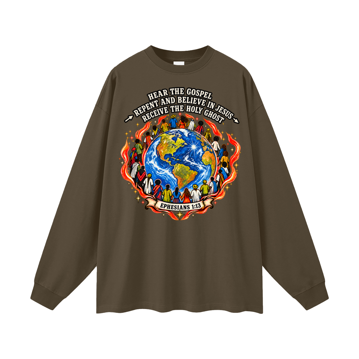 Hear the Gospel > Repent and believe in Jesus > Receive the Holy Ghost Long Sleeve T-Shirt