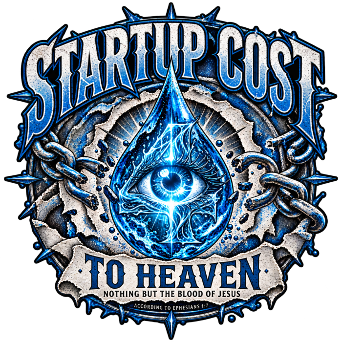 STARTUP COST TO HEAVEN NOTHING BUT THE BLOOD. OF JESUS ACCORDING TO EPHESIANS 1:7 T-Shirt