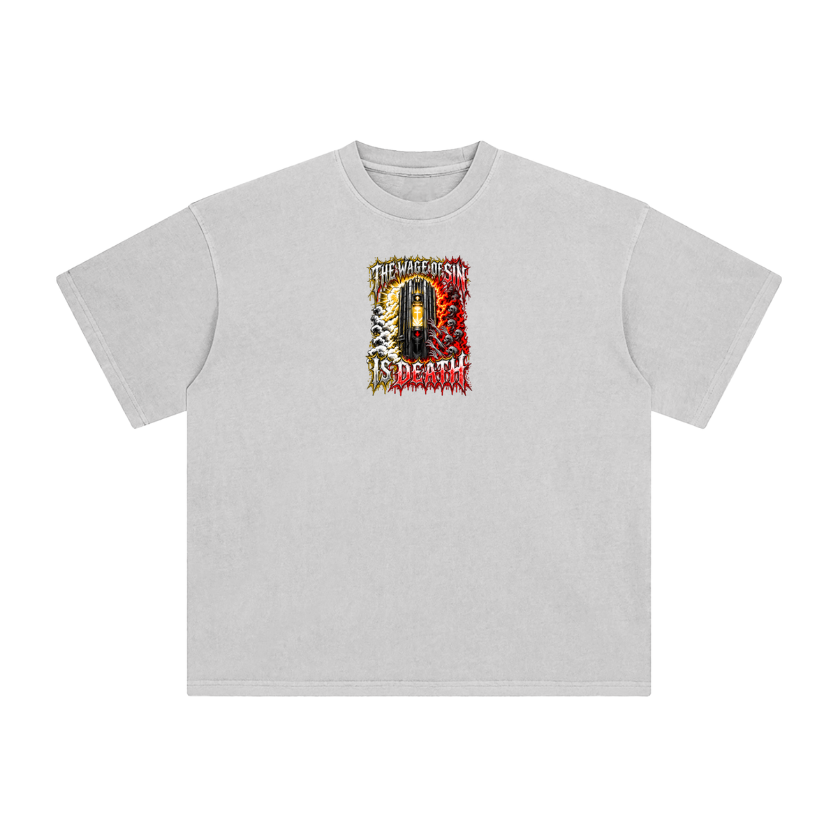 THE WAGE OF SIN IS DEATH WORKOUT YOUR SALVATION WITH FEAR & TREMBLING T-Shirt