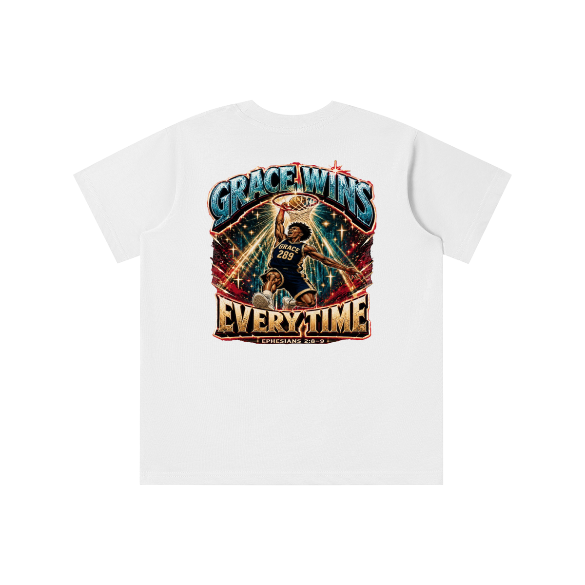 JESUS IS AWESOME GRACE WINS GRACE 289 EVERYTIME EPHESIANS 2:8-9 youth T-shirt