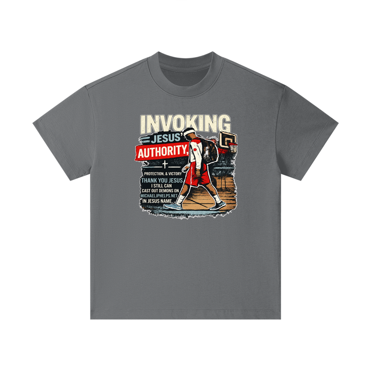 INVOKING JESUS' AUTHORITY, PROTECTION, & VICTORY THANK YOU JESUS I STILL CAN CAST OUT DEMONS ON MICHAELJPHELPS.NET IN JESUS NAME. Kids T-Shirt