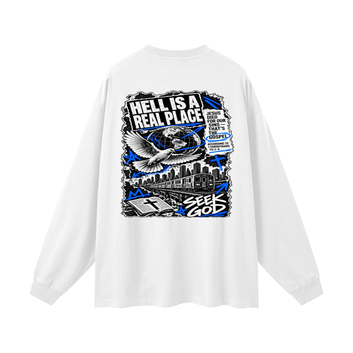 FISH FOR PEOPLE THAT'S A metaphor AND YOU COULD LEARN HOW TO CAST OUT DEMONS ON MICHAELJPHELPS.COM Long Sleeve T-Shirt