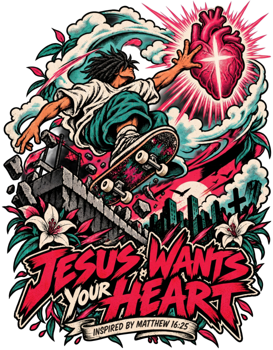 JESUS WANTS YOUR HEART INSPIRED BY MATTHEW 16:25 youth T-shirt