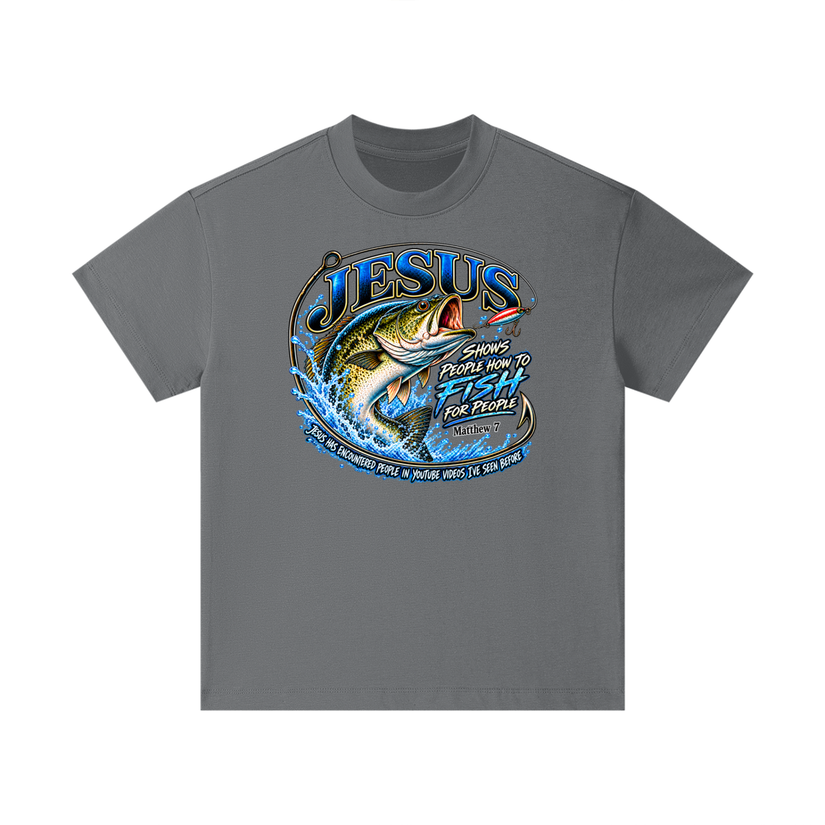 JESUS SHOWS PEOPLE HOW TO FISH FOR PEOPLE MATTHEW 7 JESUS HAS ENCOUNTERED PEOPLE IN YOUTUBE VIDEOS I'VE SEE BEFORE Kids T-Shirt