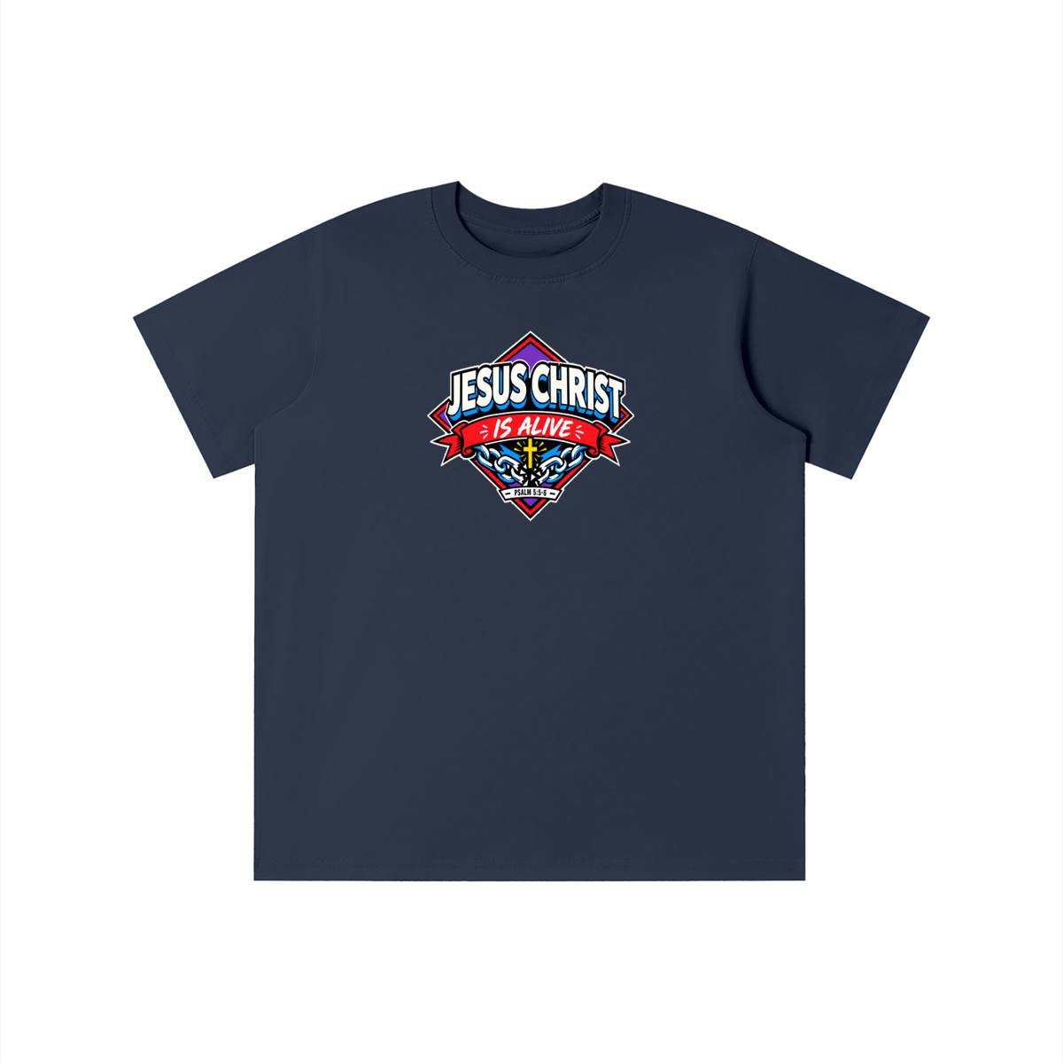 JESUS CHRIST IS ALIVE - PSALM 5:5-6 - youth T-shirt