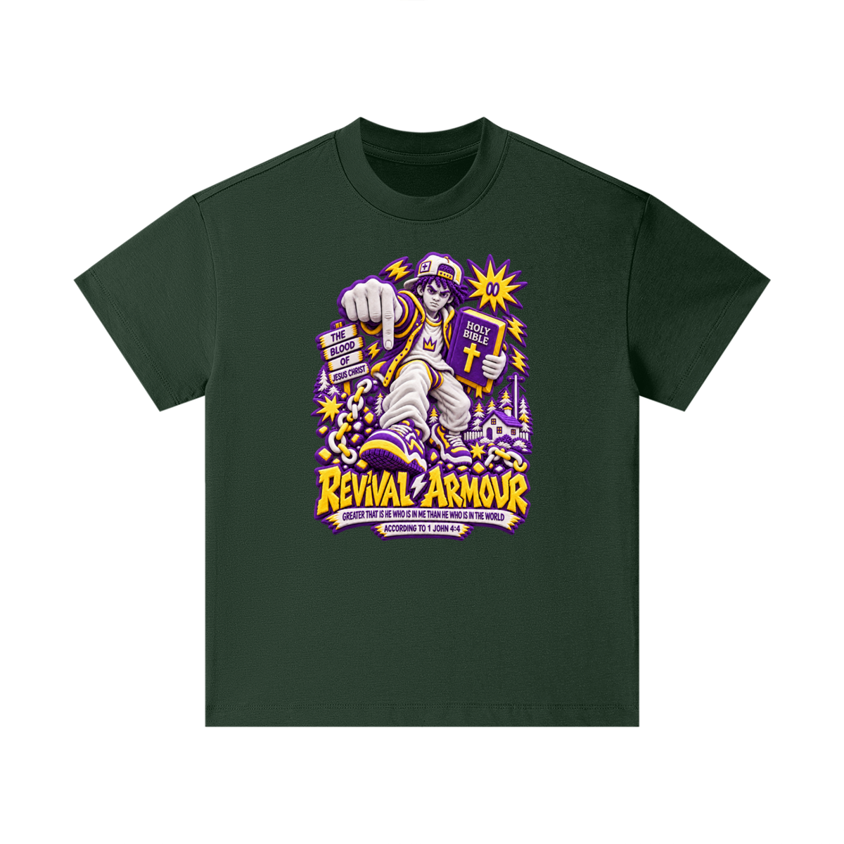 GREATER THAT IS HE WHO IS IN ME THAN WHO IS IN THE WORLD ACCORDING TO 1 JOHN 4:4 Kids T-Shirt