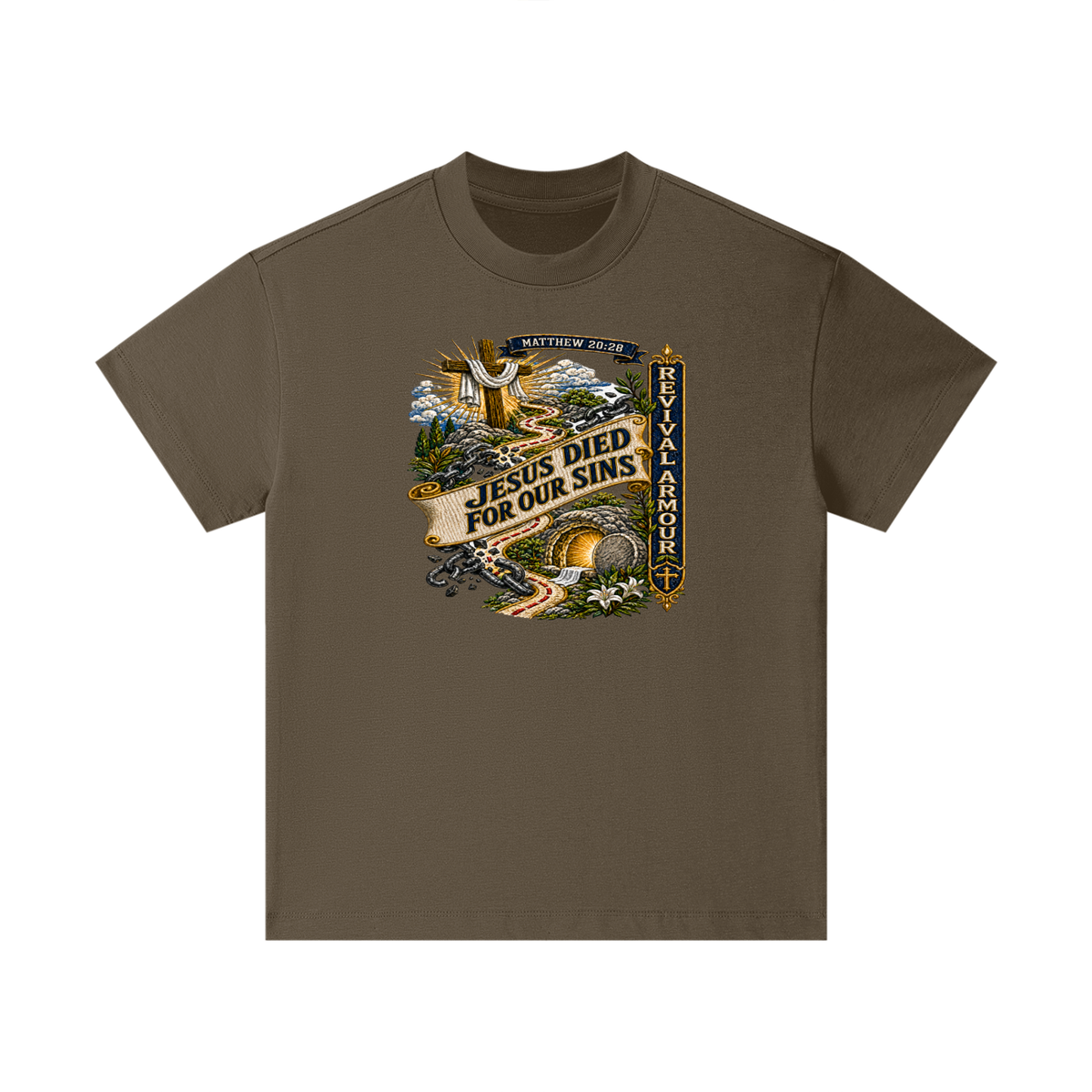 MATTHEW 20:28 Jesus died for our sins REVIVAL ARMOUR Kids T-Shirt