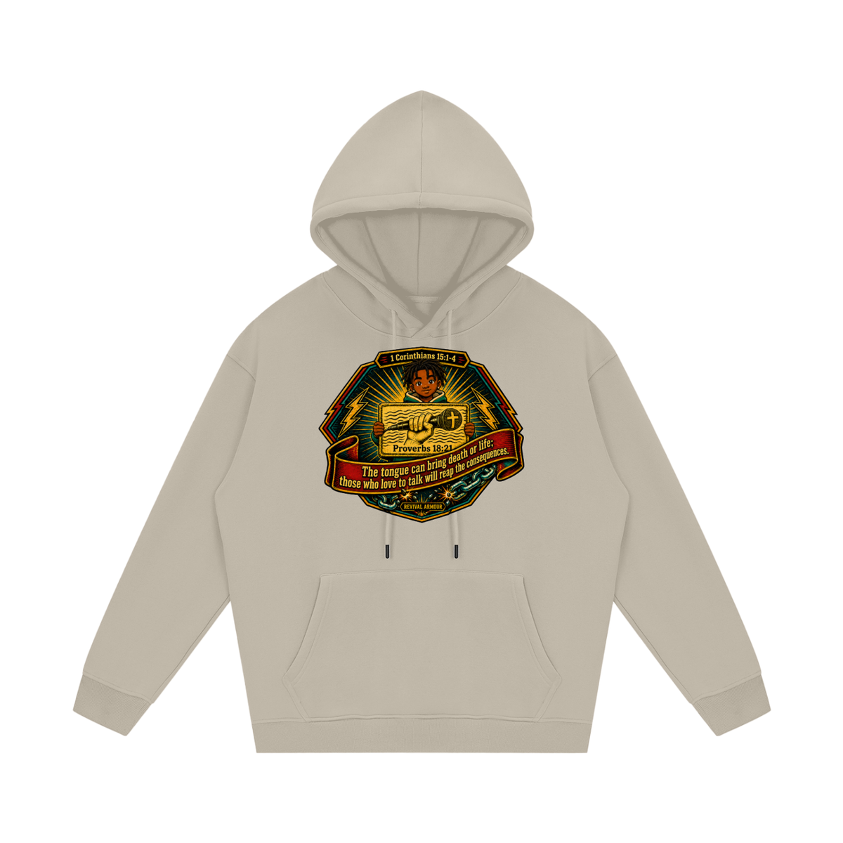 Proverbs 18:21 NLT Hoodie