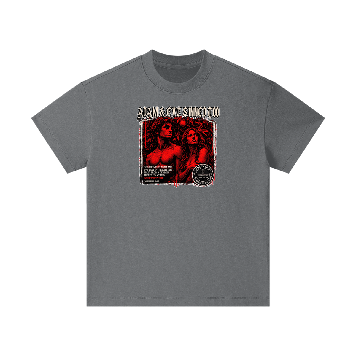 ADAM & EVE SINNED TOO Kids T-Shirt