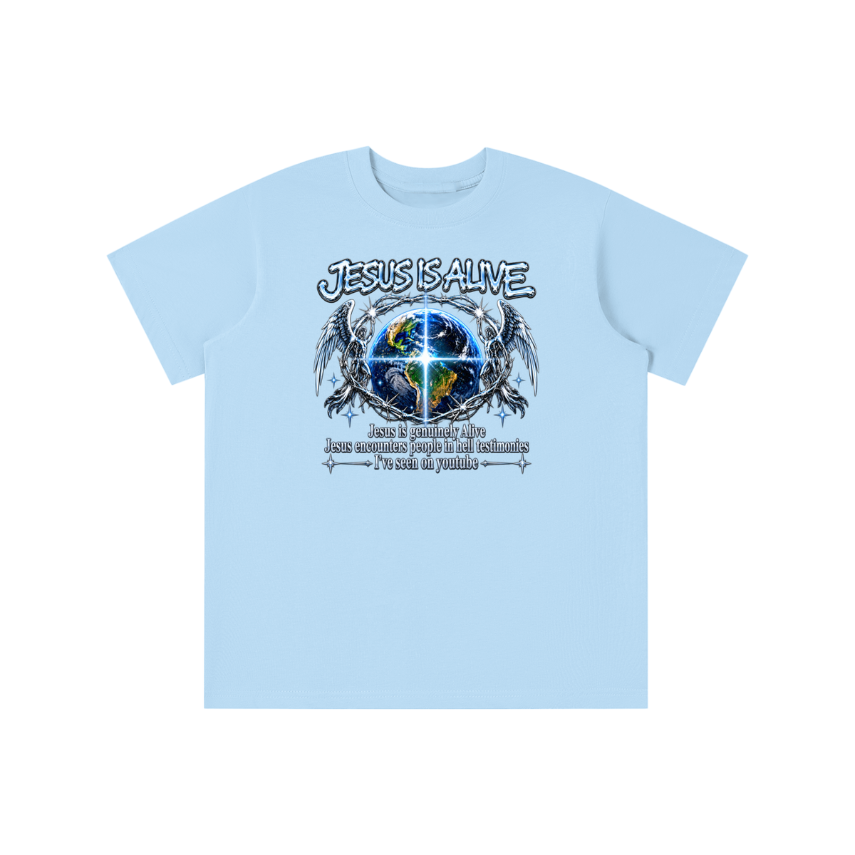 JESUS IS ALIVE Jesus is genuinely Alive Jesus encounters people in hell testimonies I've seen on youtube youth T-shirt